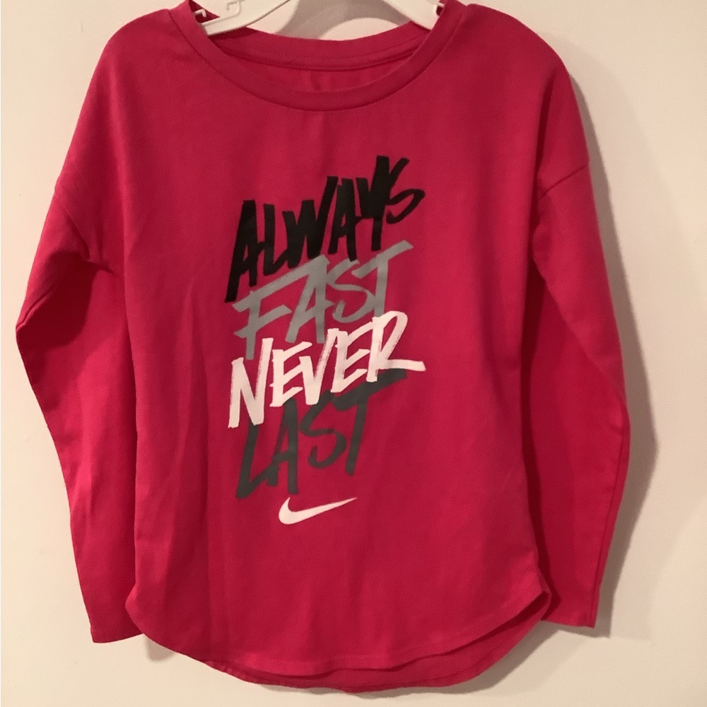 Nike Long Sleeves Girls Top Size 6 Raspberry Color